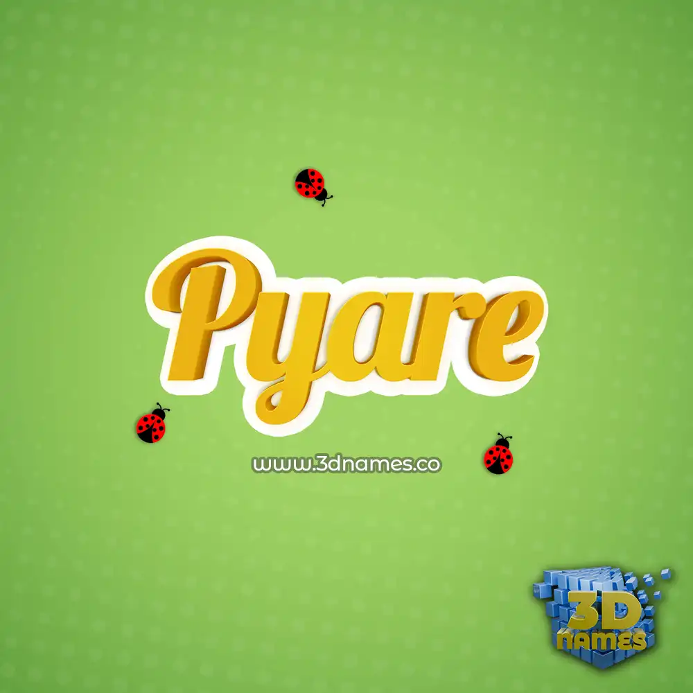 pyare in Ladybugs style - 3D name wallpaper