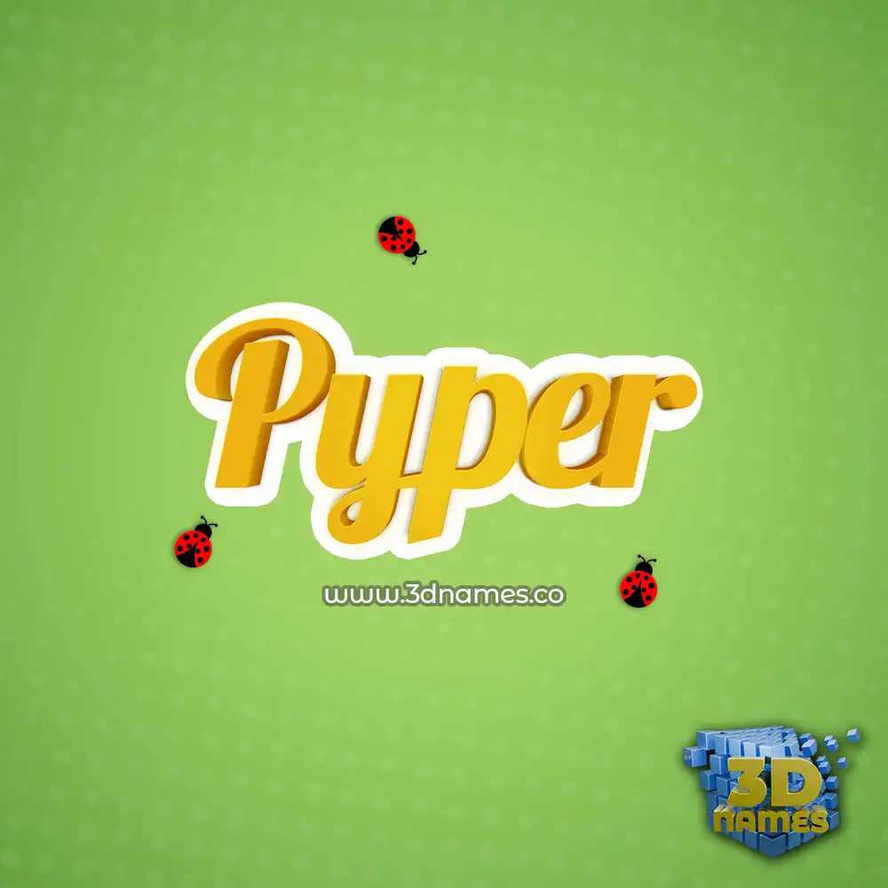 pyper in Ladybugs style - 3D name wallpaper