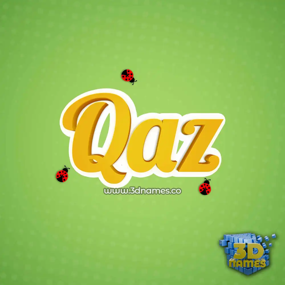qaz in Ladybugs style - 3D name wallpaper