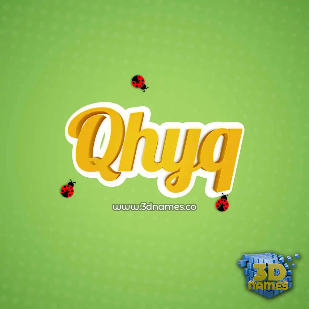 qhyq in Ladybugs style - 3D name wallpaper