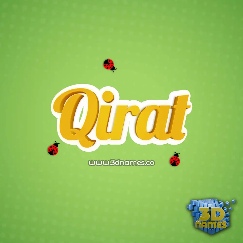 qirat in Ladybugs style - 3D name wallpaper