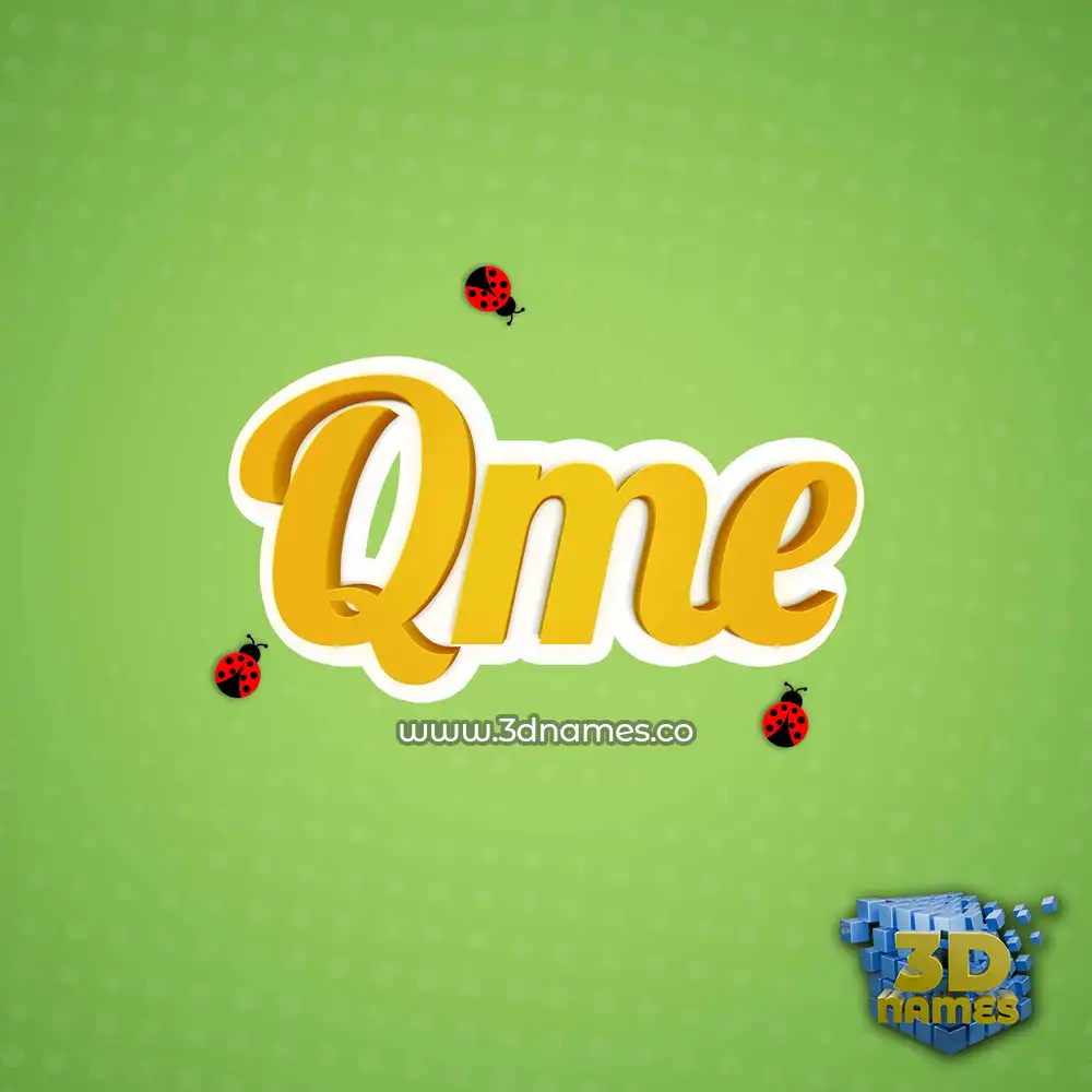 qme in Ladybugs style - 3D name wallpaper