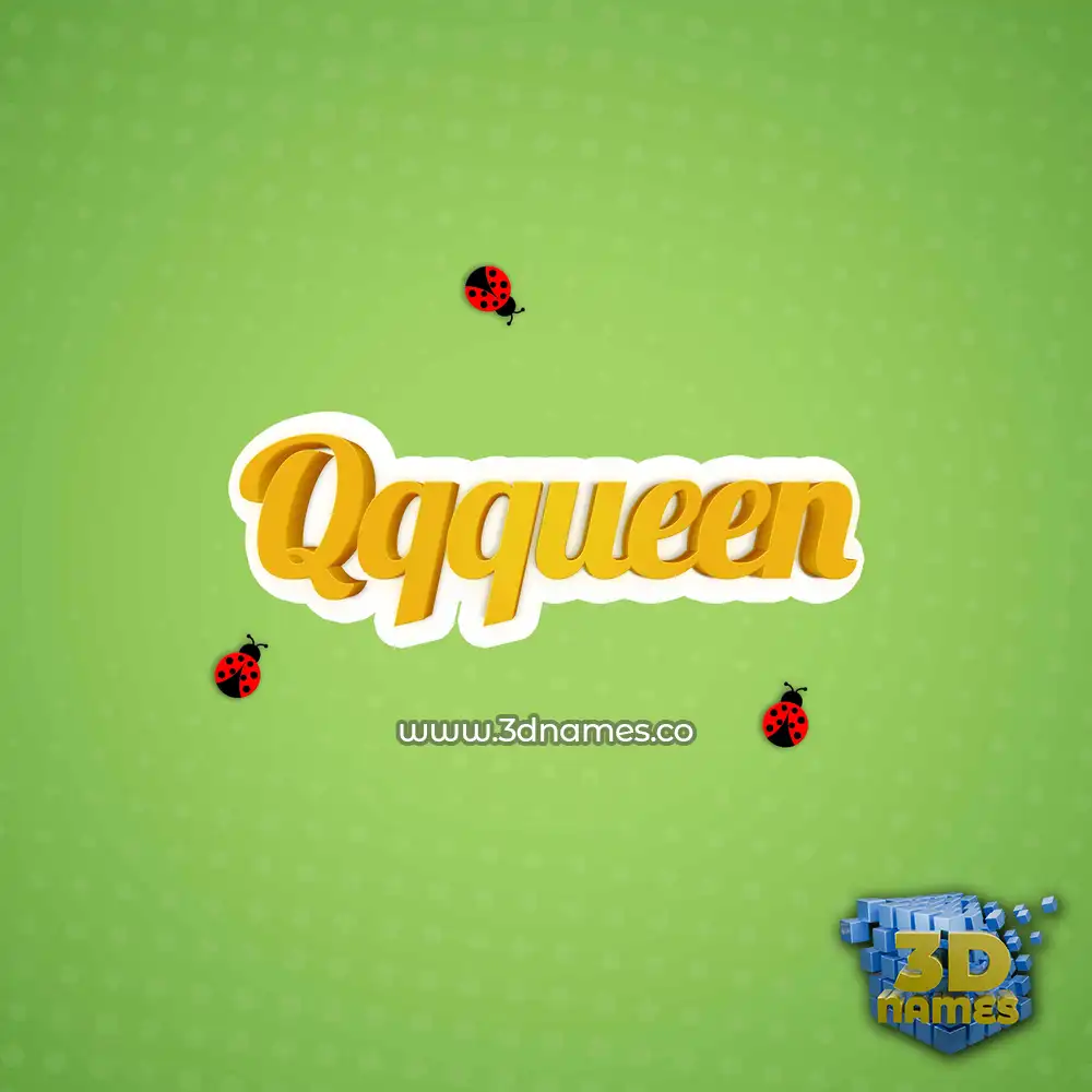 qqqueen in Ladybugs style - 3D name wallpaper