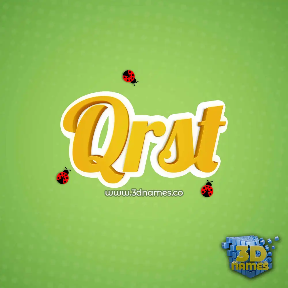 qrst in Ladybugs style - 3D name wallpaper