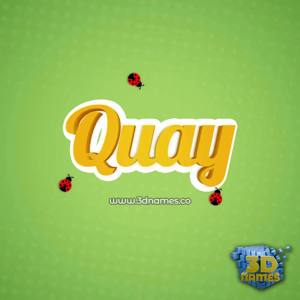 quay in Ladybugs style - 3D name wallpaper
