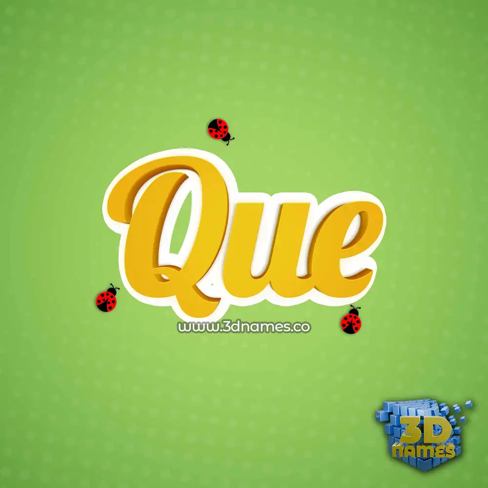 que in Ladybugs style - 3D name wallpaper