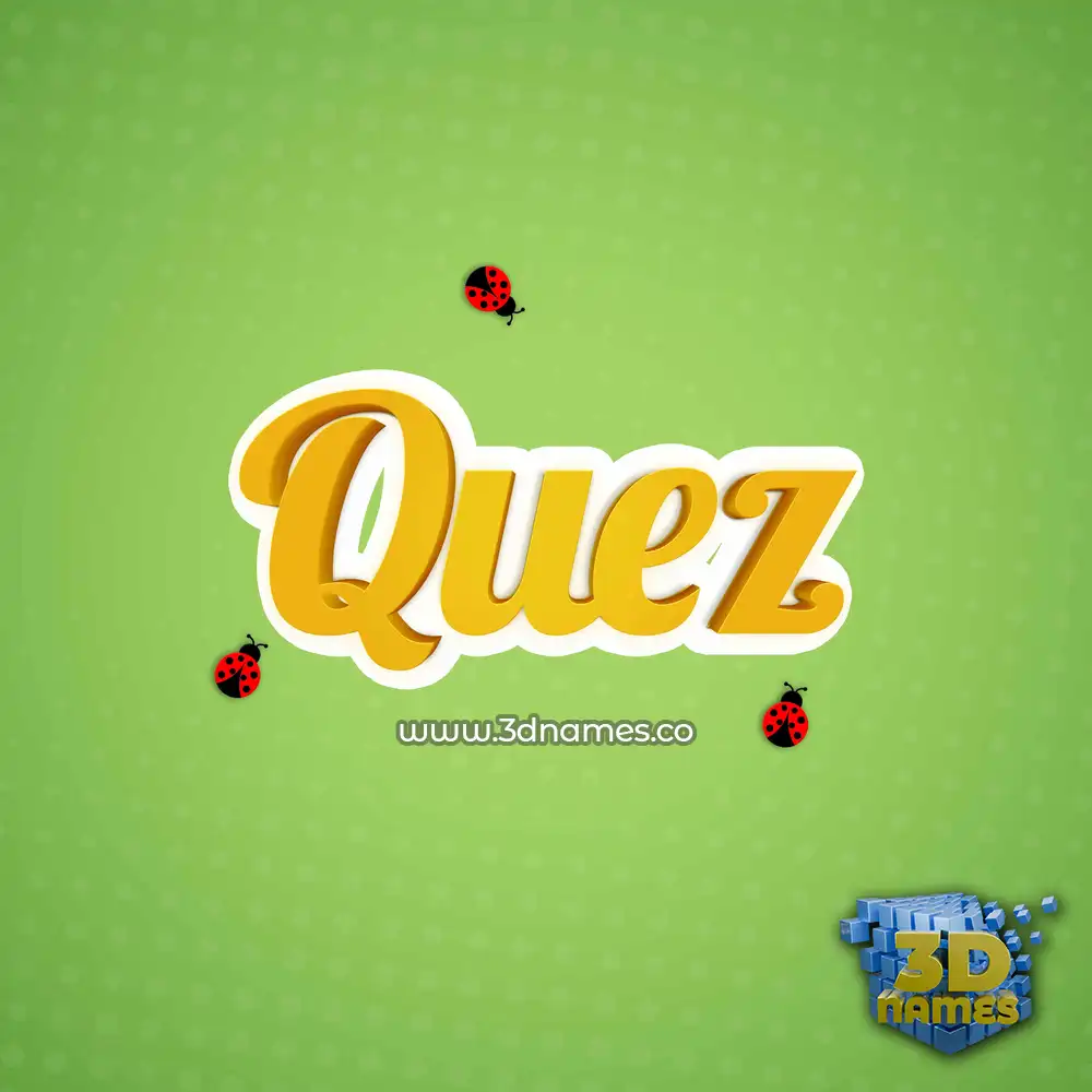 quez in Ladybugs style - 3D name wallpaper