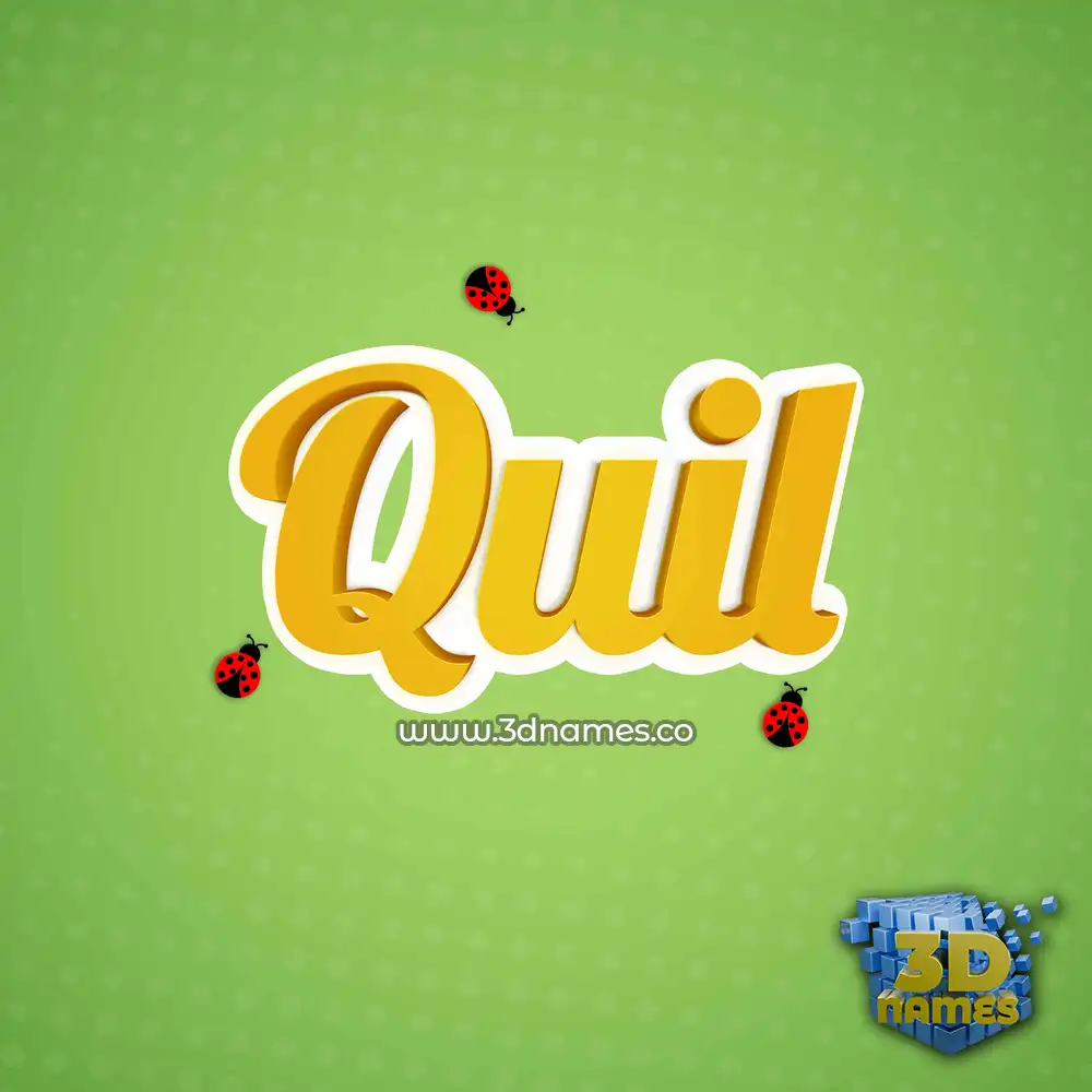 quil in Ladybugs style - 3D name wallpaper