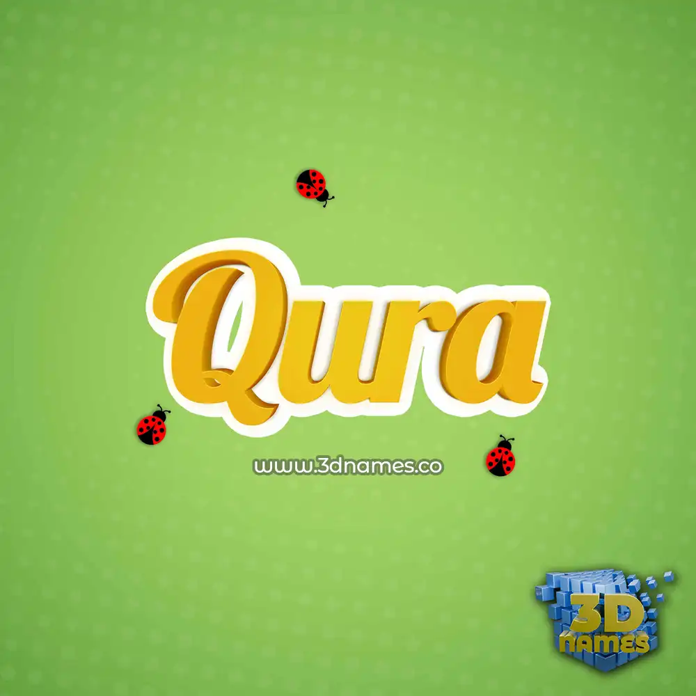 qura in Ladybugs style - 3D name wallpaper