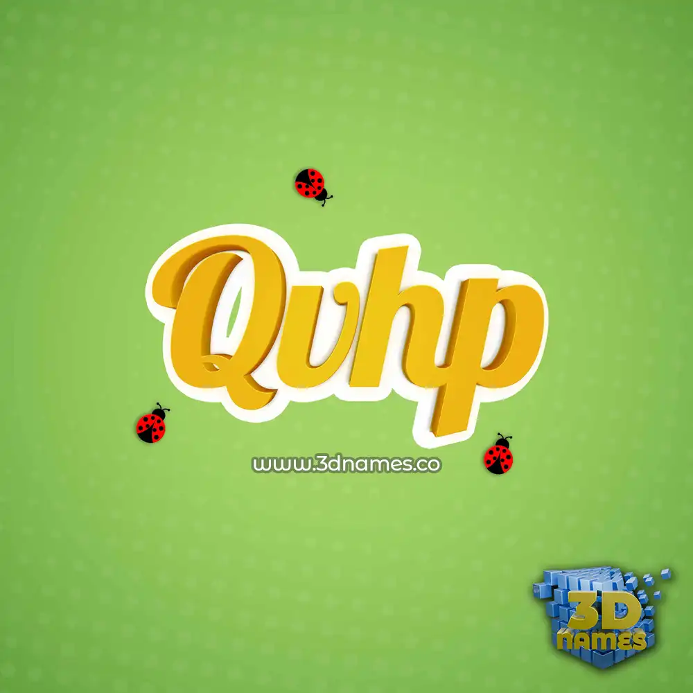 qvhp in Ladybugs style - 3D name wallpaper