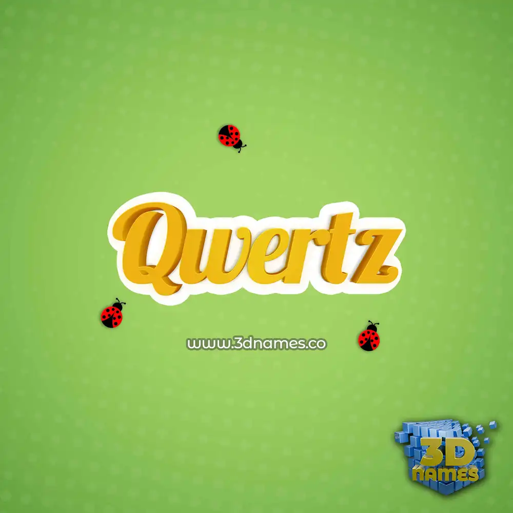 qwertz in Ladybugs style - 3D name wallpaper
