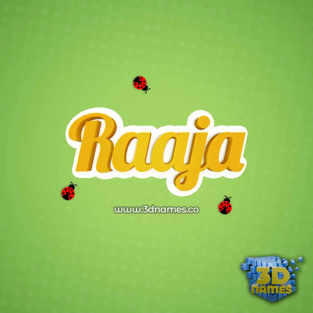 raaja in Ladybugs style - 3D name wallpaper