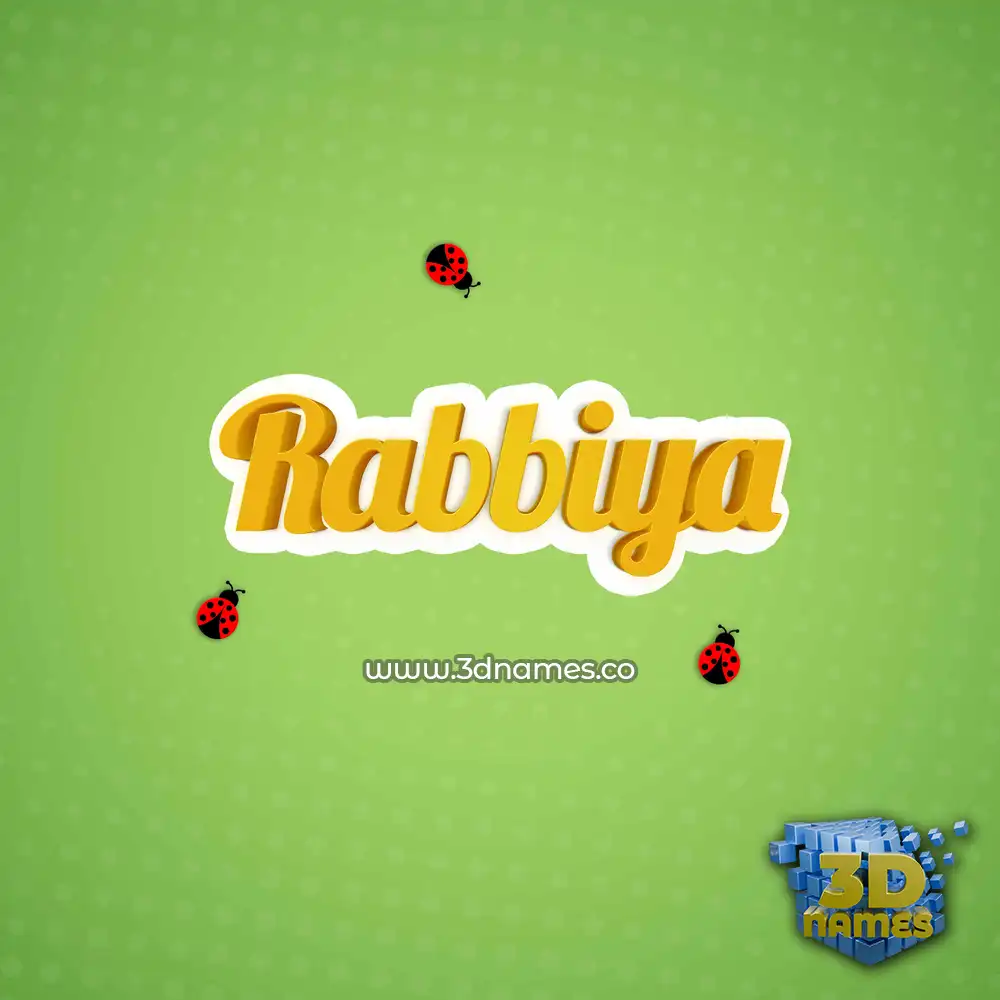 rabbiya in Ladybugs style - 3D name wallpaper