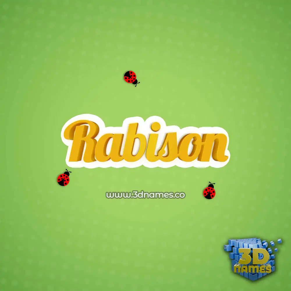 rabison in Ladybugs style - 3D name wallpaper