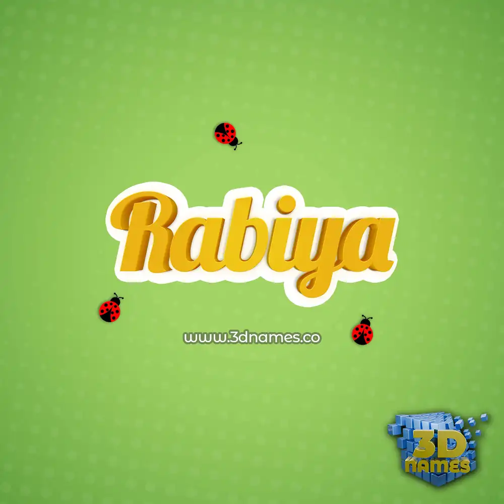 rabiya in Ladybugs style - 3D name wallpaper