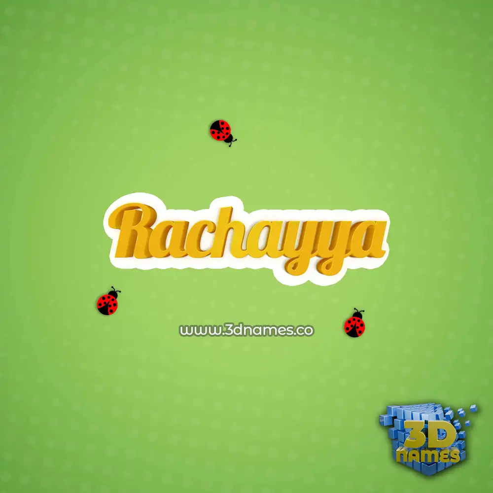 rachayya in Ladybugs style - 3D name wallpaper
