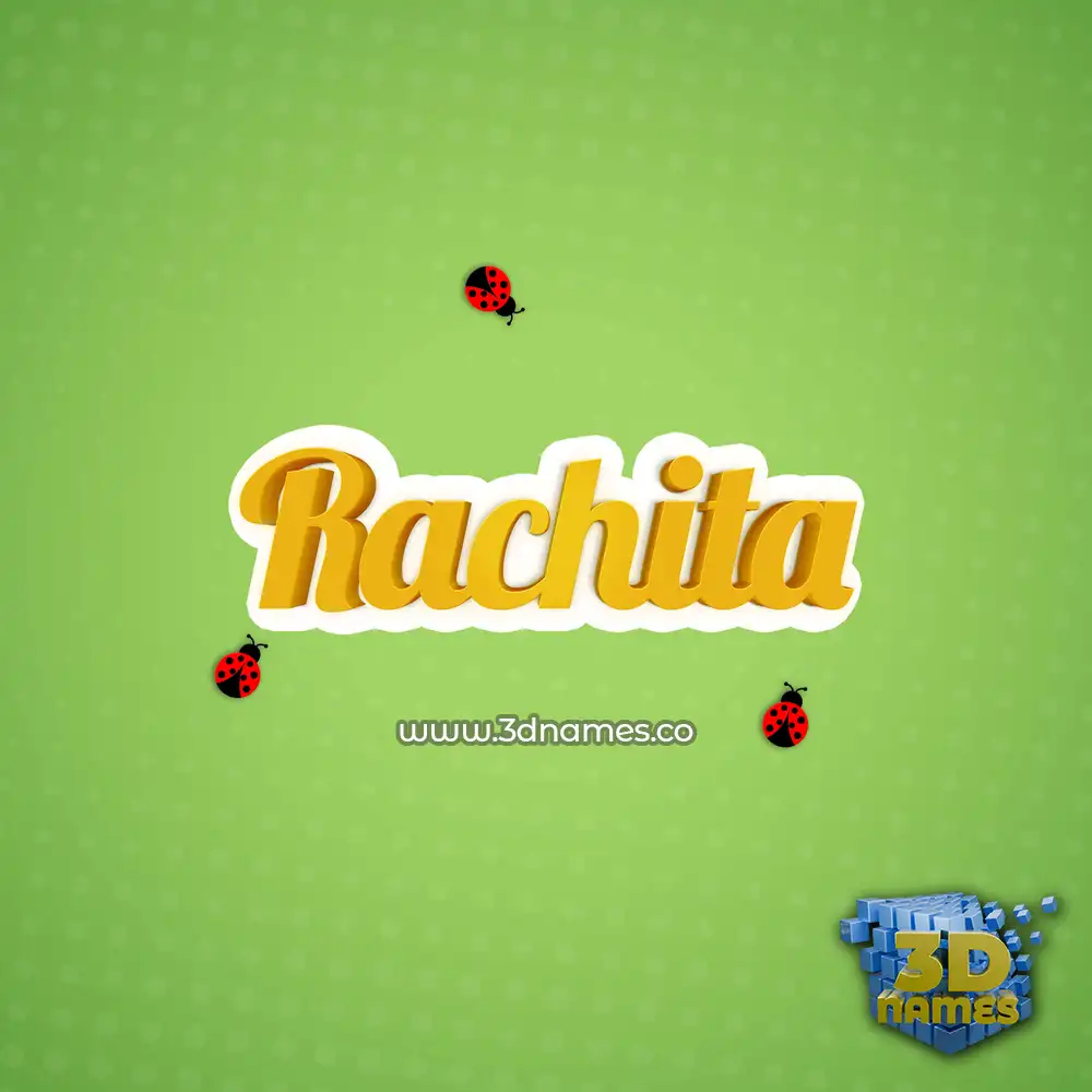 rachita in Ladybugs style - 3D name wallpaper