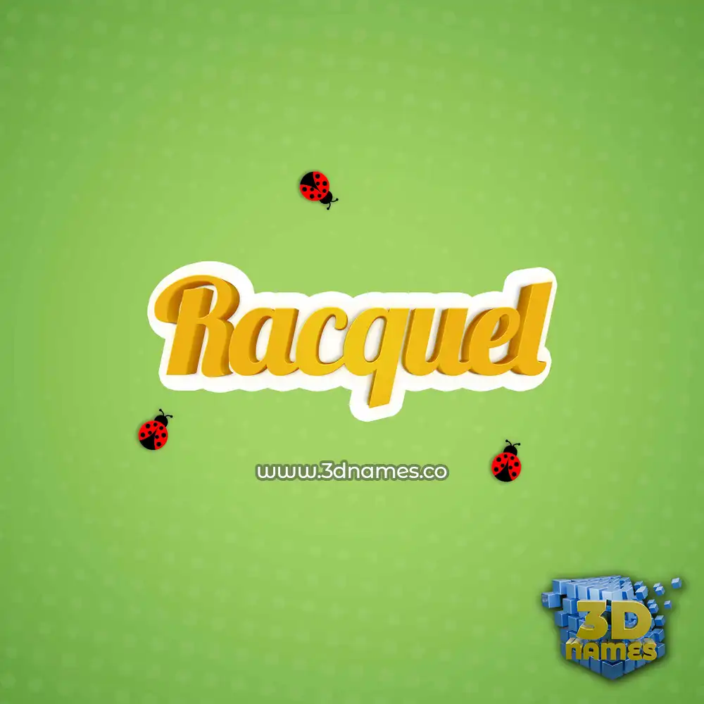 racquel in Ladybugs style - 3D name wallpaper