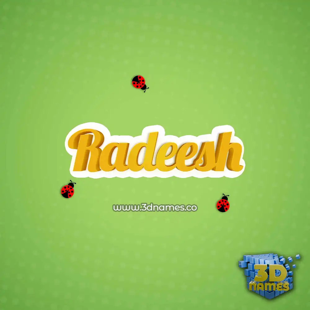 radeesh in Ladybugs style - 3D name wallpaper