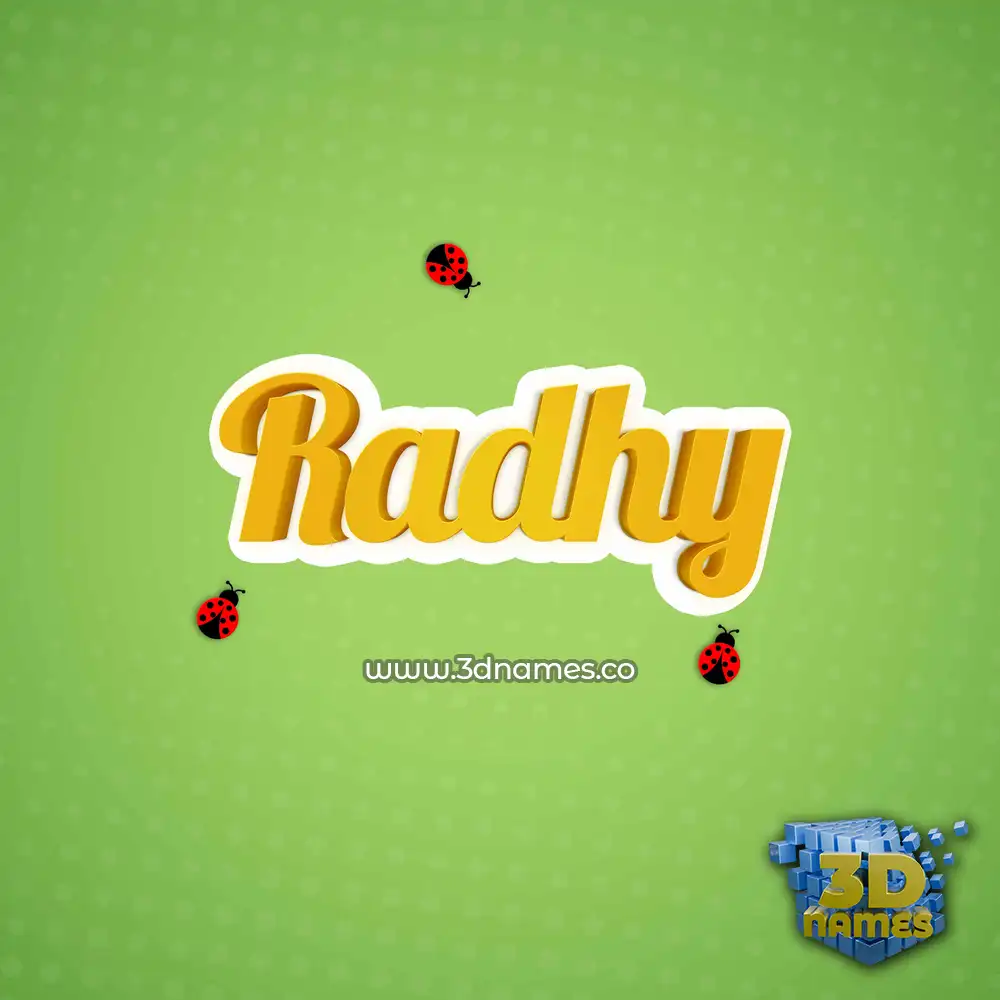 radhy in Ladybugs style - 3D name wallpaper