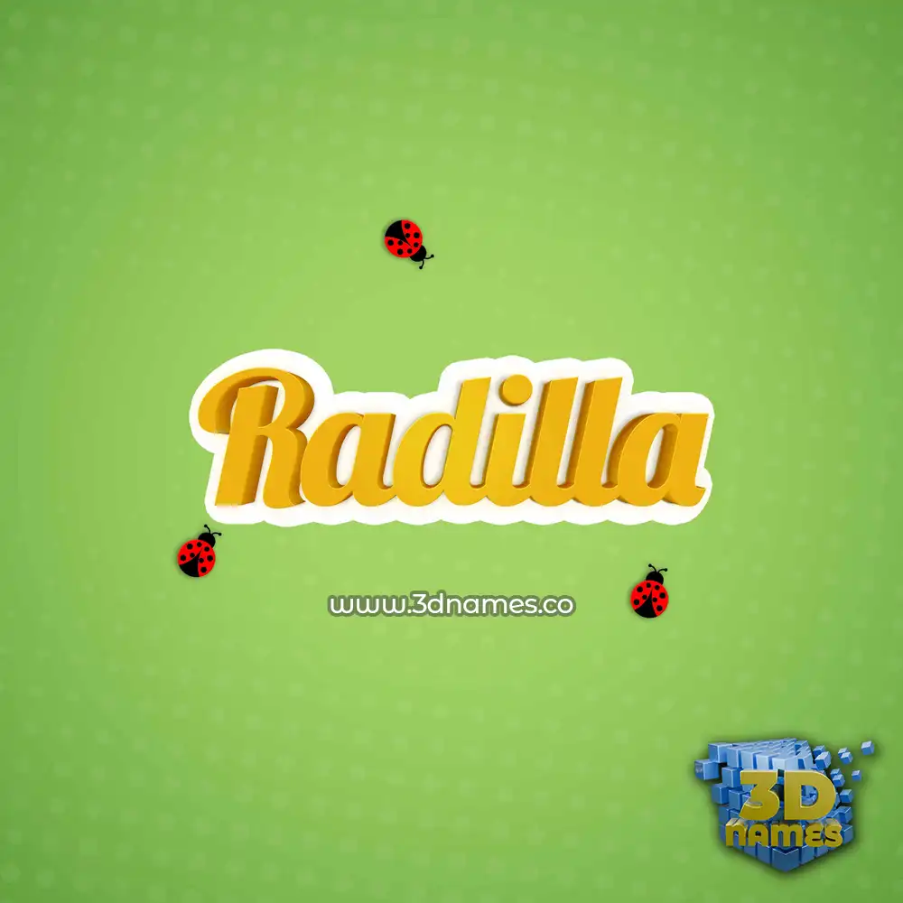 radilla in Ladybugs style - 3D name wallpaper