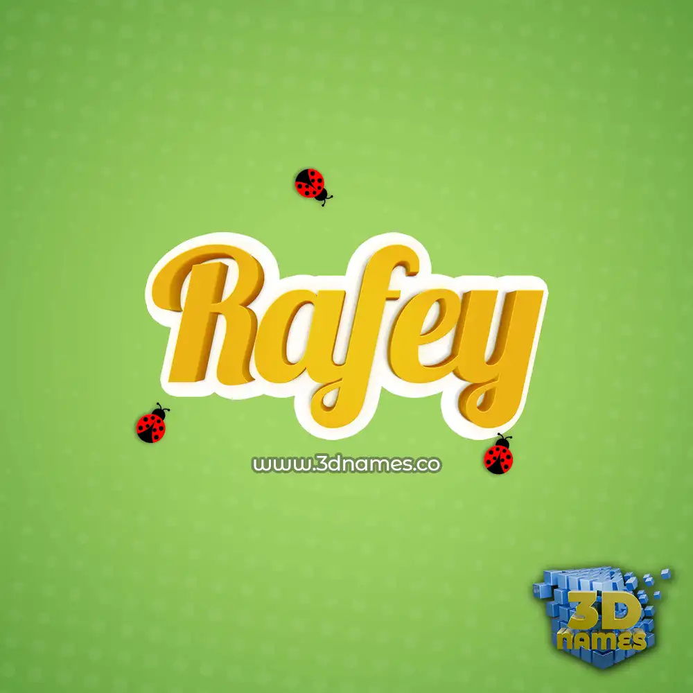 rafey in Ladybugs style - 3D name wallpaper