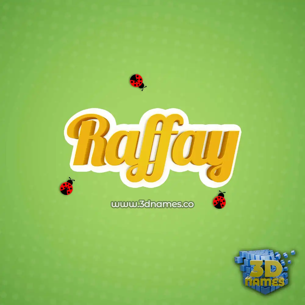 raffay in Ladybugs style - 3D name wallpaper