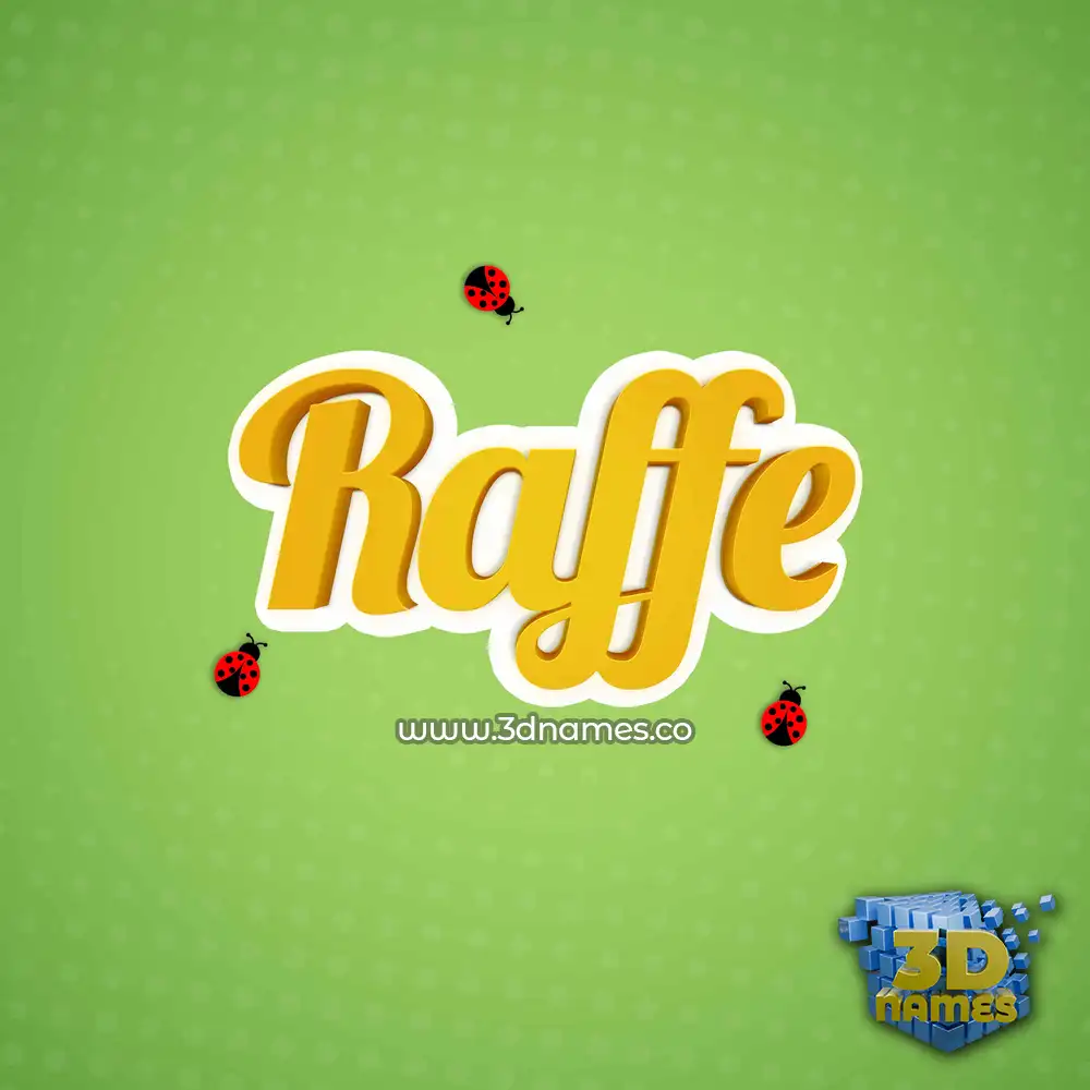 raffe in Ladybugs style - 3D name wallpaper