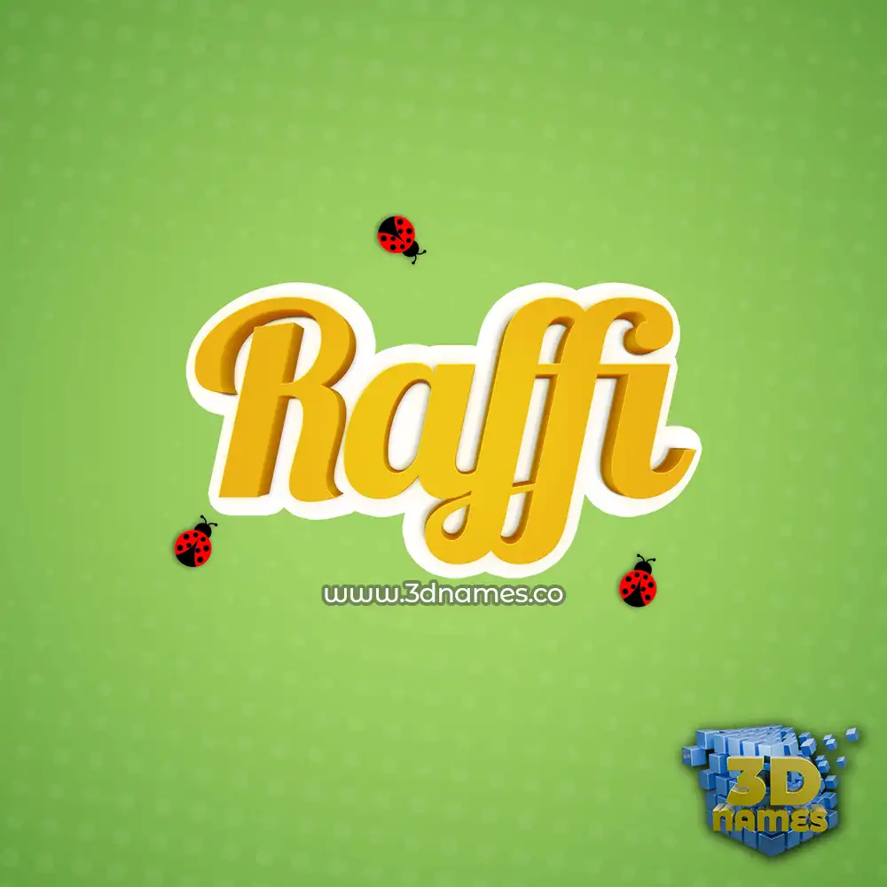 raffi in Ladybugs style - 3D name wallpaper