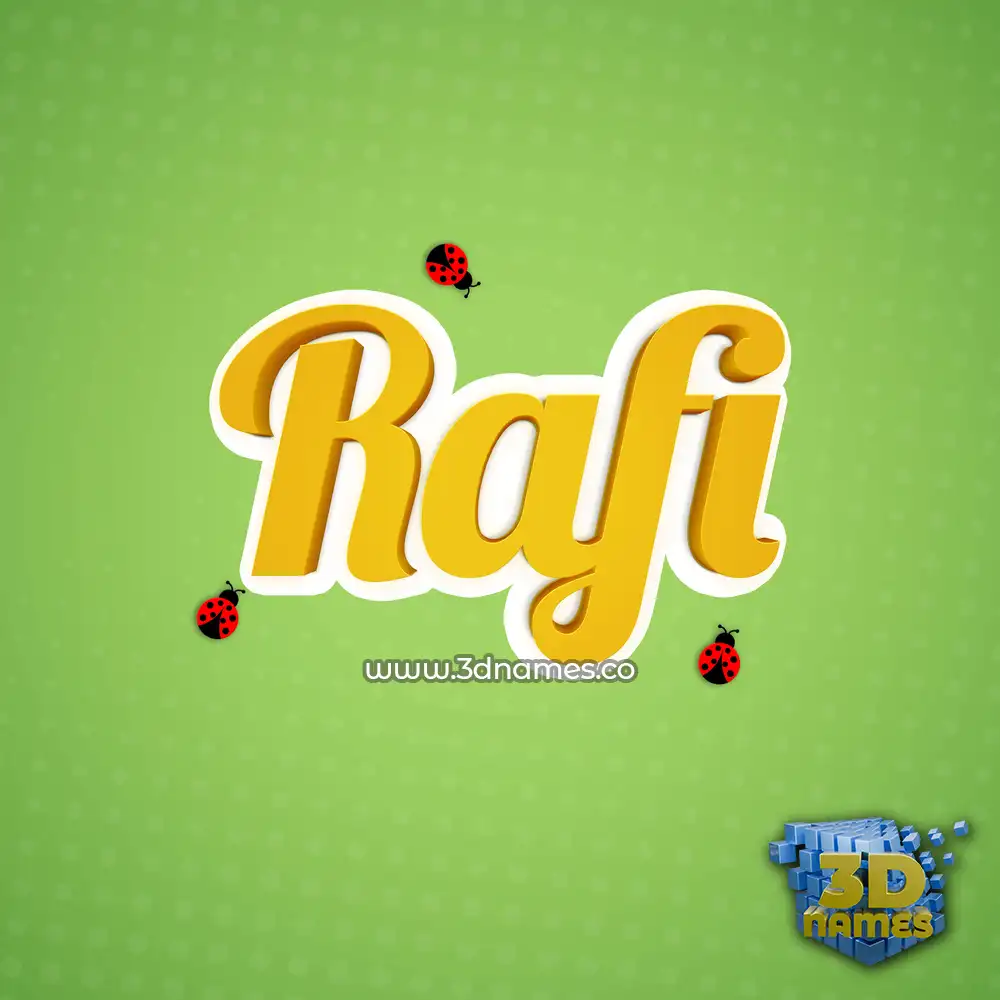 rafi in Ladybugs style - 3D name wallpaper