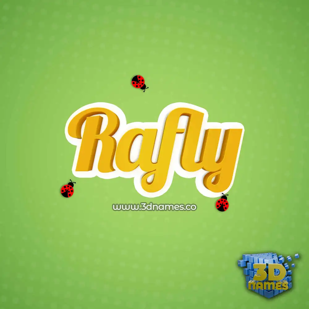 rafly in Ladybugs style - 3D name wallpaper