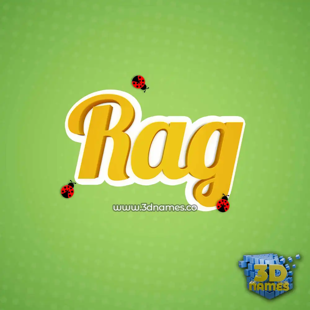 rag in Ladybugs style - 3D name wallpaper
