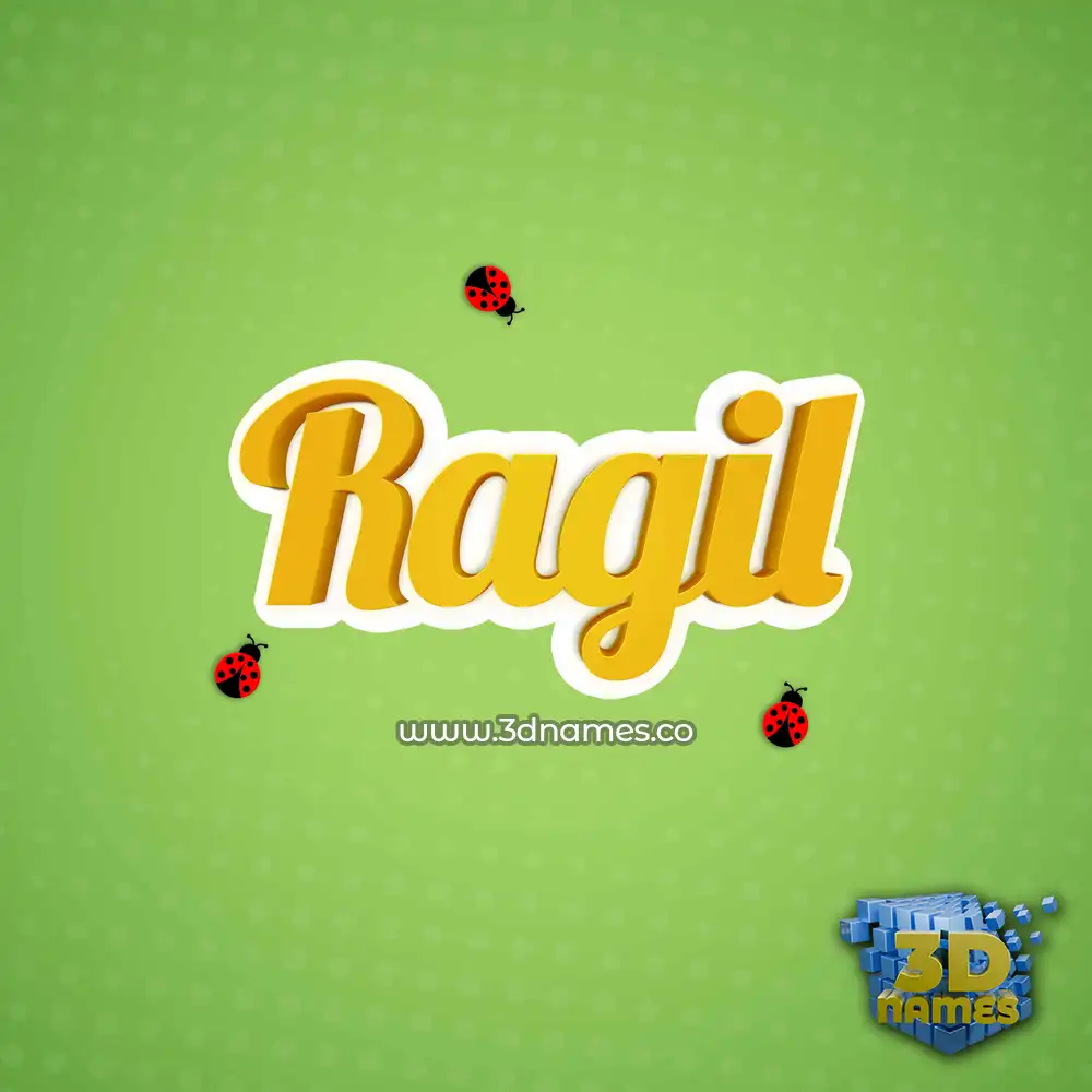 ragil in Ladybugs style - 3D name wallpaper