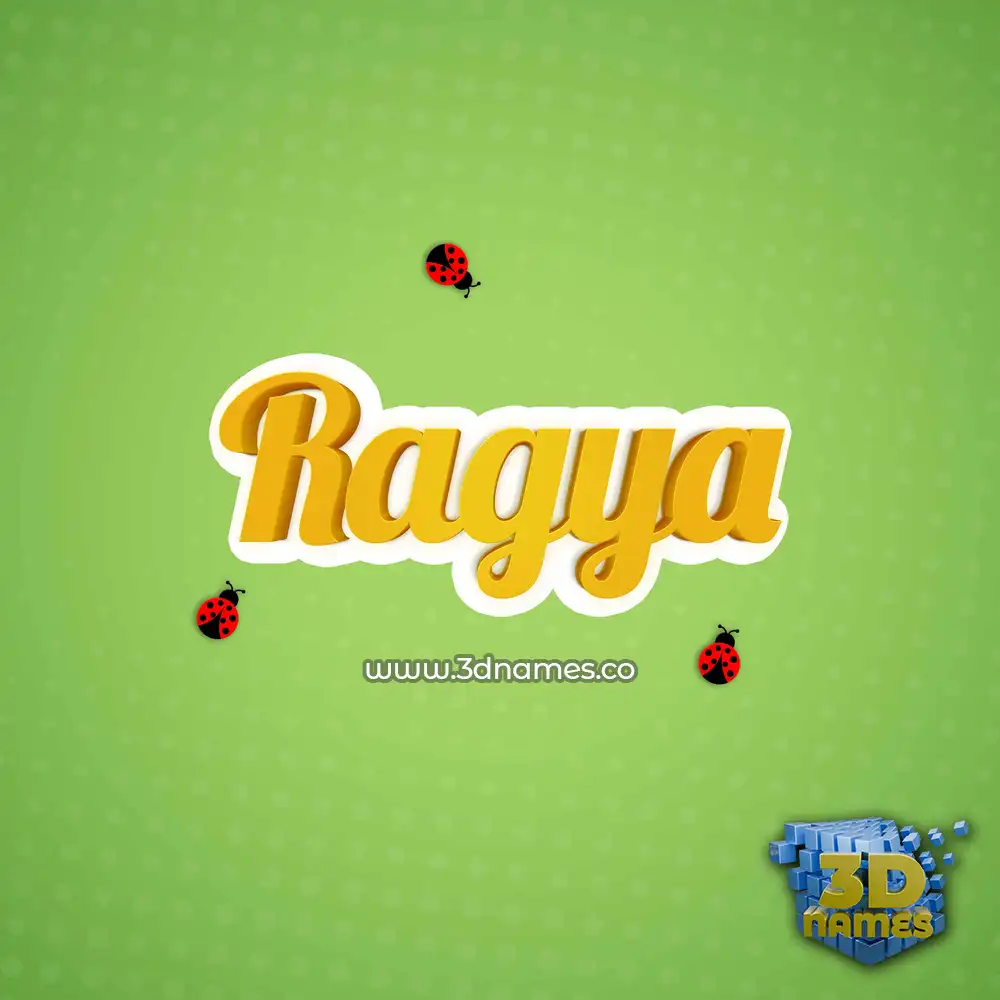 ragya in Ladybugs style - 3D name wallpaper