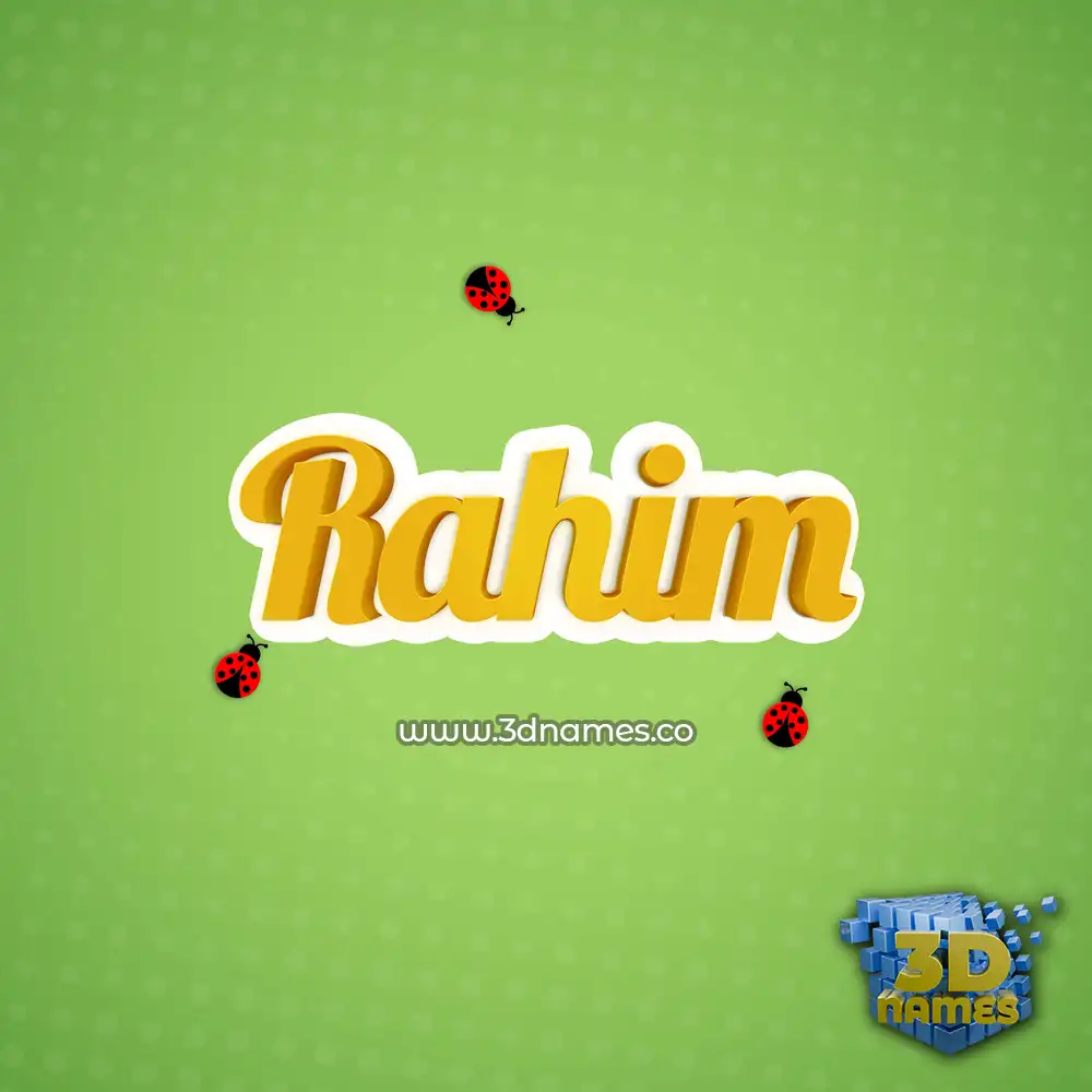 rahim in Ladybugs style - 3D name wallpaper