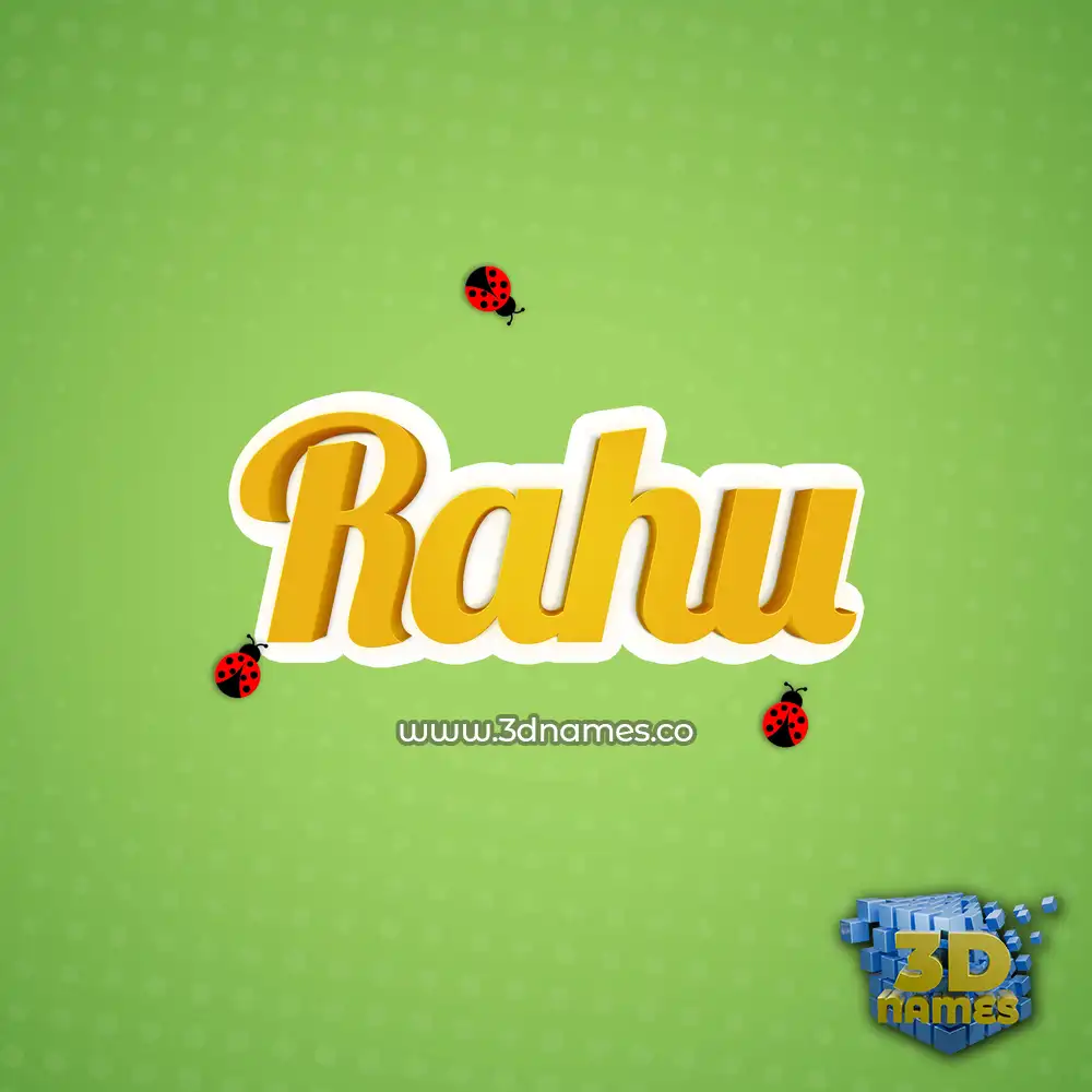 rahu in Ladybugs style - 3D name wallpaper