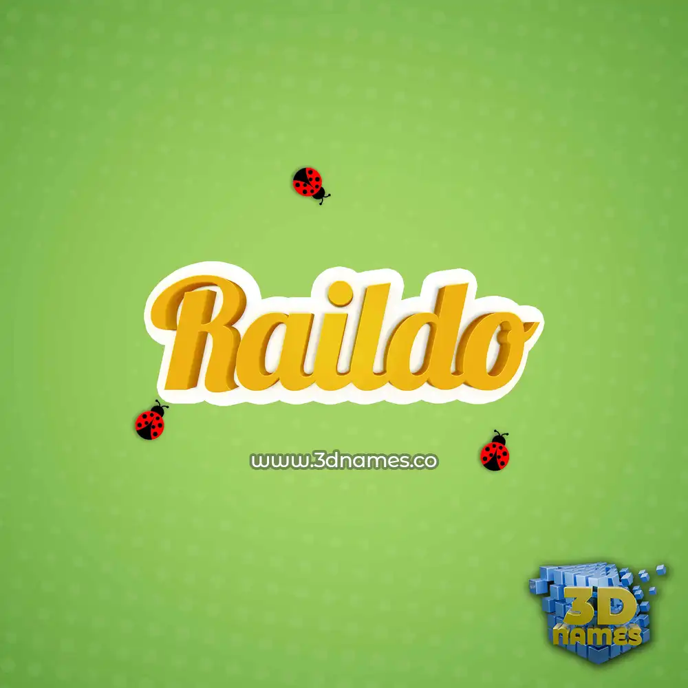 raildo in Ladybugs style - 3D name wallpaper