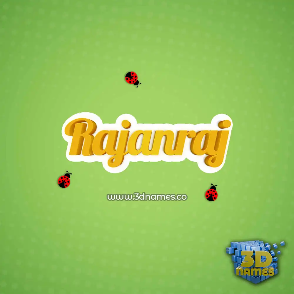 rajanraj in Ladybugs style - 3D name wallpaper