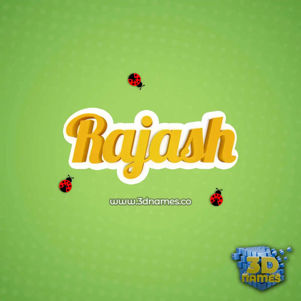 rajash in Ladybugs style - 3D name wallpaper