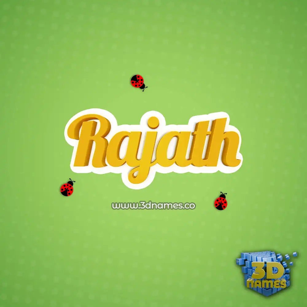 rajath in Ladybugs style - 3D name wallpaper