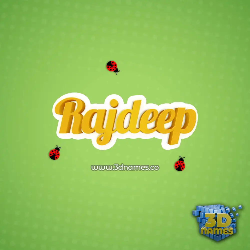 rajdeep in Ladybugs style - 3D name wallpaper