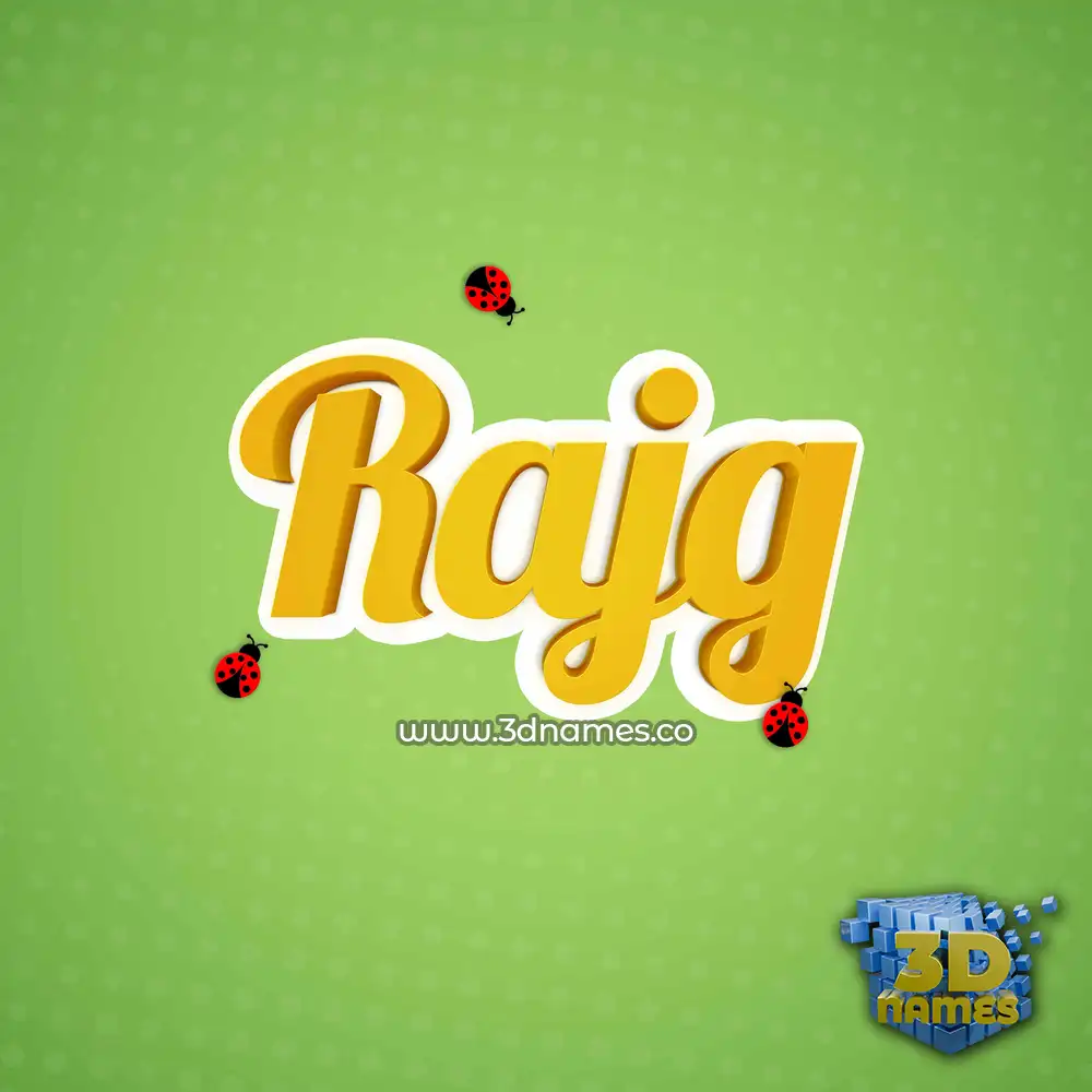 rajg in Ladybugs style - 3D name wallpaper