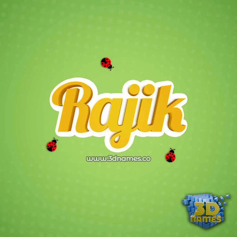 rajik in Ladybugs style - 3D name wallpaper