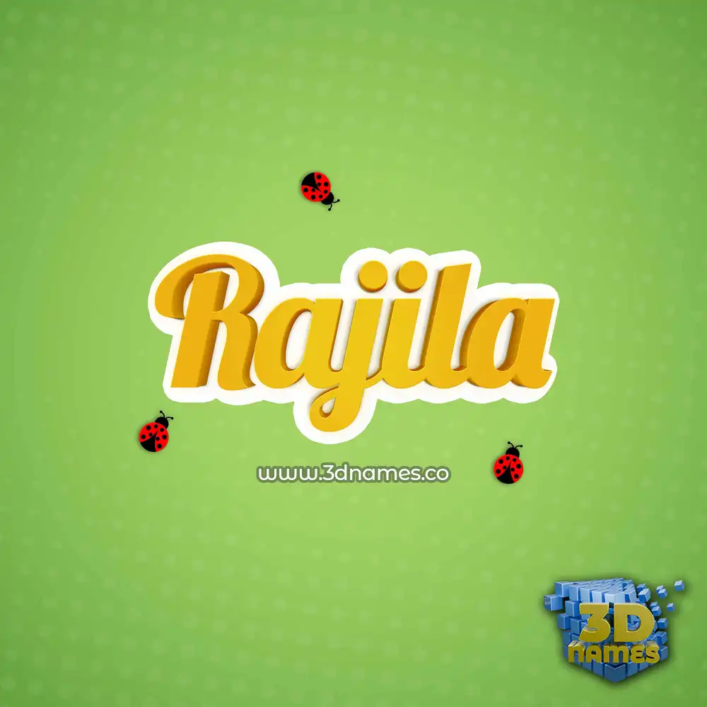 rajila in Ladybugs style - 3D name wallpaper