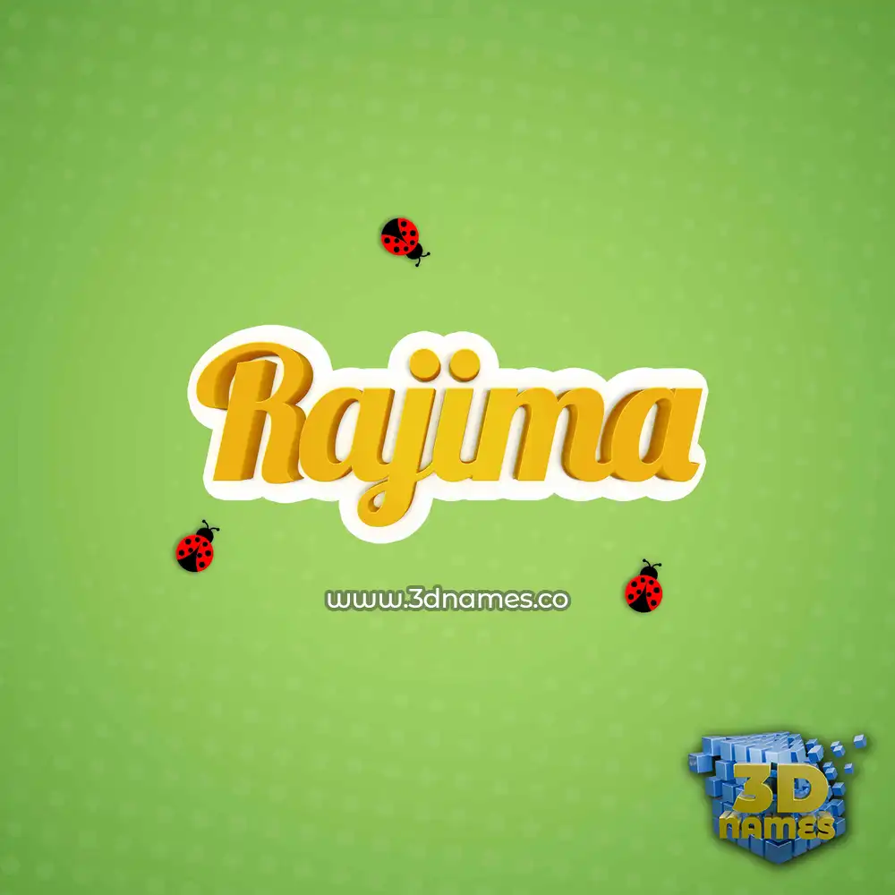 rajima in Ladybugs style - 3D name wallpaper