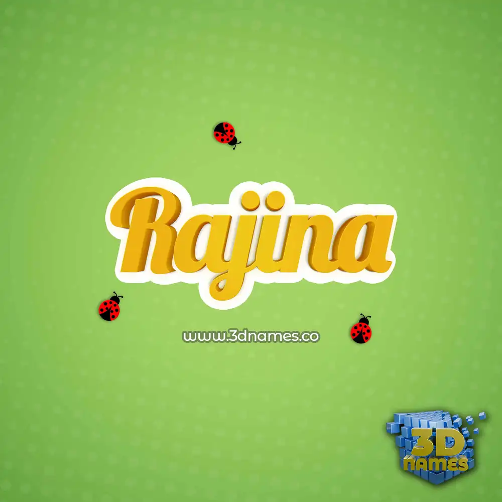 rajina in Ladybugs style - 3D name wallpaper