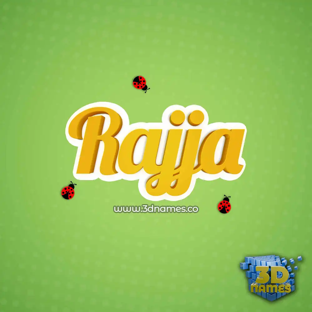 rajja in Ladybugs style - 3D name wallpaper