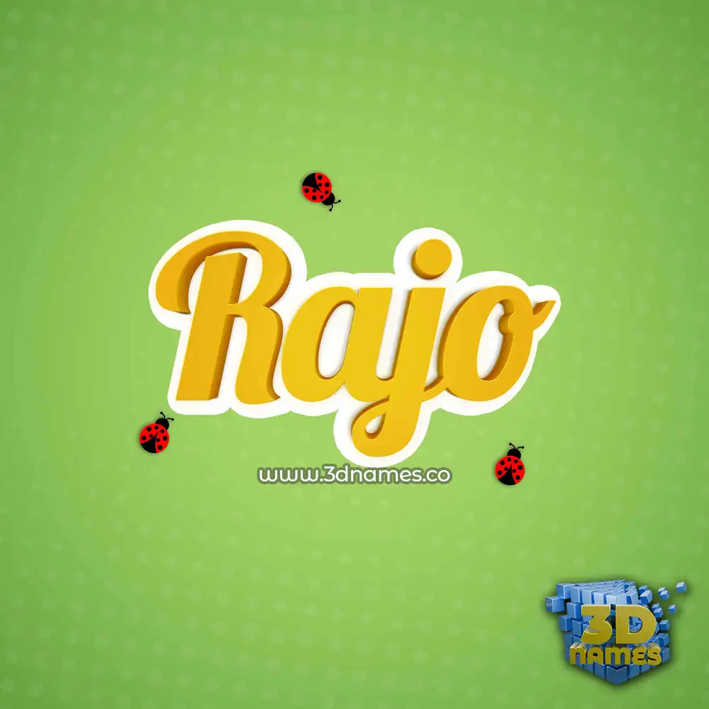 rajo in Ladybugs style - 3D name wallpaper