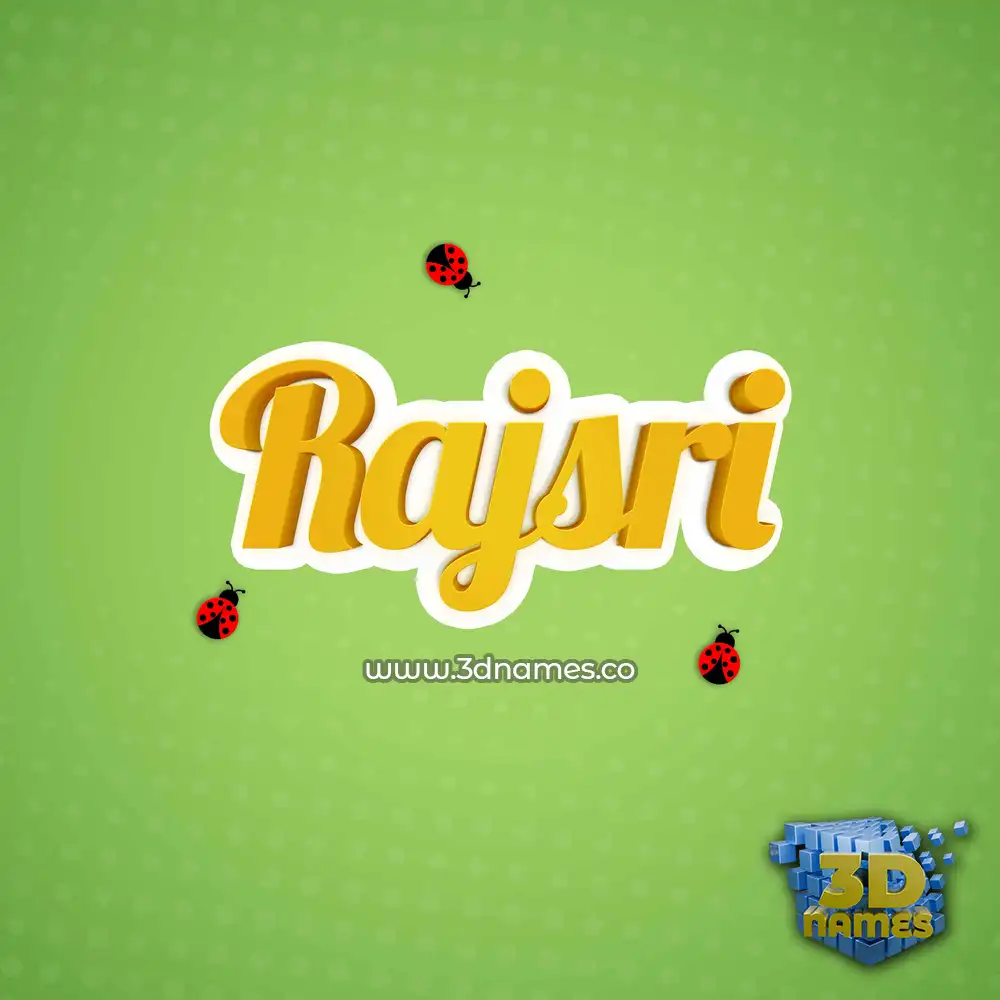 rajsri in Ladybugs style - 3D name wallpaper