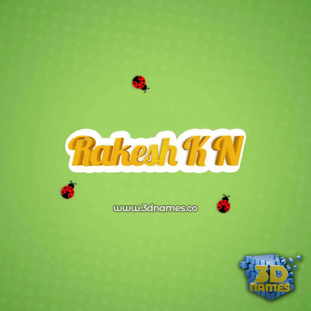 rakesh k n in Ladybugs style - 3D name wallpaper
